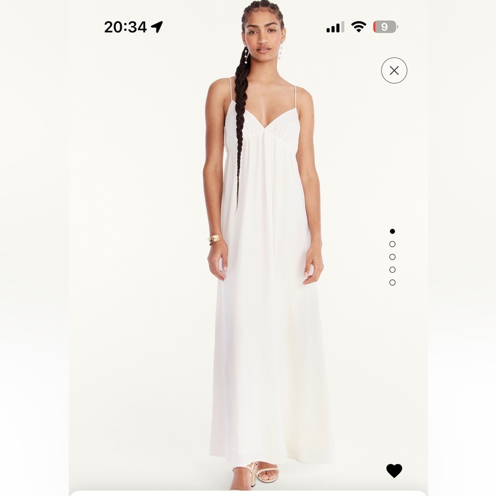 NWT J.CREW COLLECTION OPEN BACK SILK MAXI DRESS VREAT FOR THE SUMMER OR BRIDES